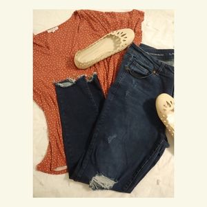 Lane Bryant distressed jeans